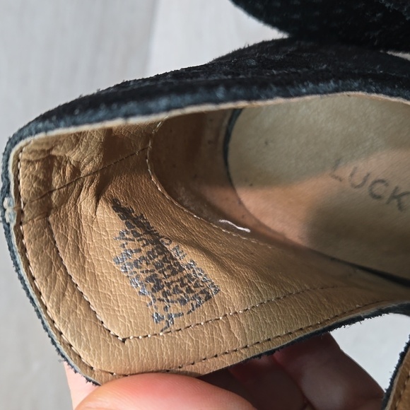 Lucky Brand Women Larise Cut Out Side Heels Open Toe shoes boots sz 7.5M - Picture 4 of 11